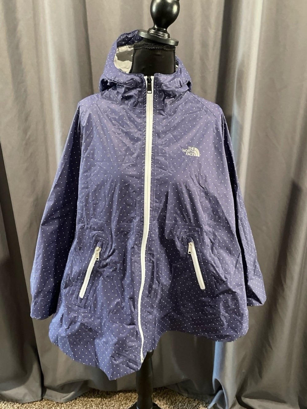 The Northface mindfully designed polkadot rain poncho one size